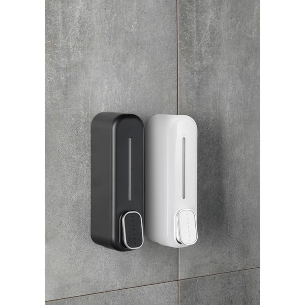 Čierny nástenný plastový dávkovač mydla 350 ml Aqualine Mullet – Sapho-image-1