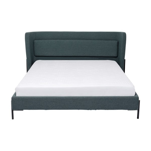 Tmavozelená čalúnená dvojlôžková posteľ 180x200 cm Tivoli – Kare Design