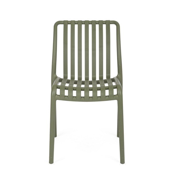 Zelená plastová záhradná stolička Billie – Bizzotto-image-2