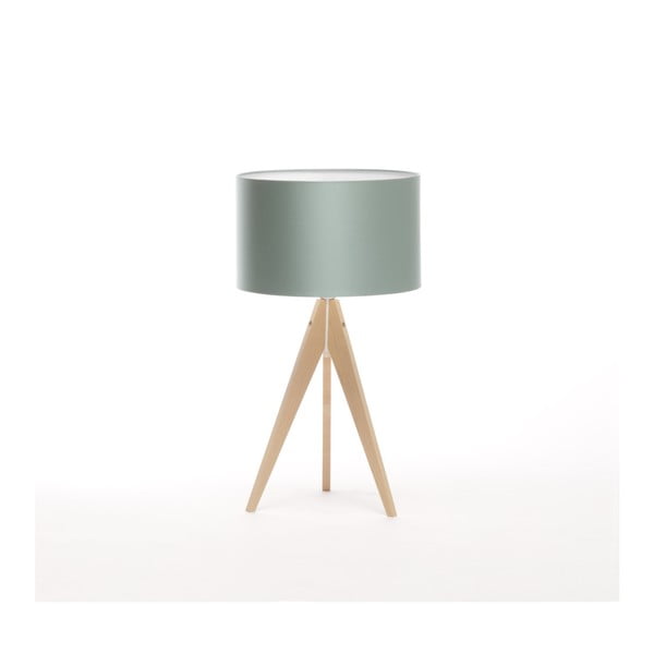 Oceľovomodrá stolová lampa 4room Artist, breza, Ø 33 cm