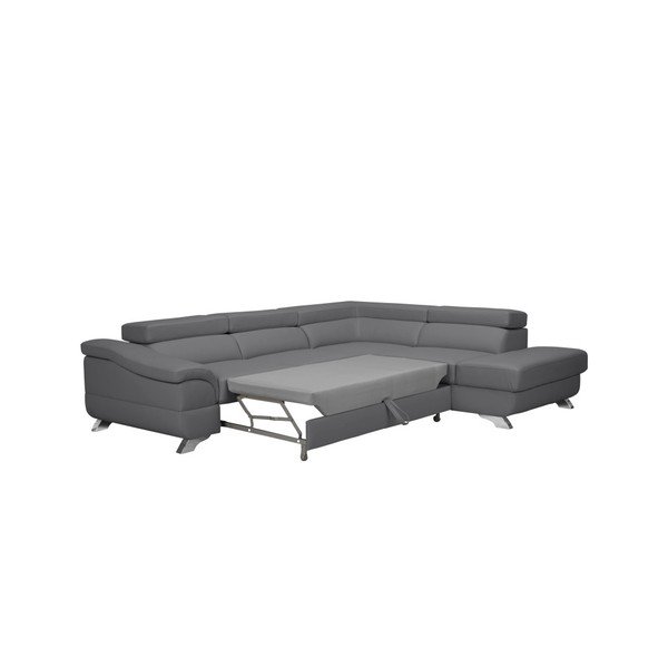Sivá rozkladacia pohovka s úložným priestorom Windsor & Co Sofas Gamma, pravá strana-image-3