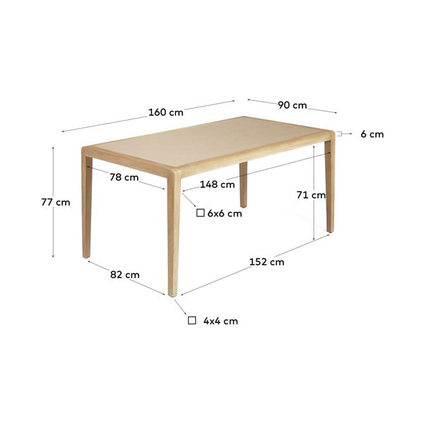 Jedálenský stôl 90x160 cm Better – Kave Home-image-3