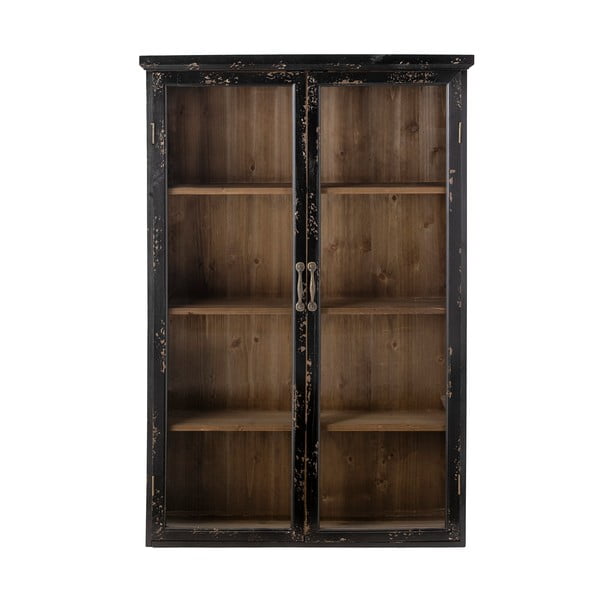 Čierna vitrína z jedľového dreva 81x122 cm Hazem – Bloomingville