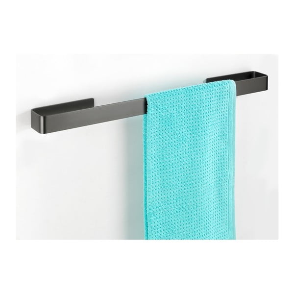 Antracitovosivý nástenný samodržiaci vešiak na uteráky Wenko Montella, dĺžka 61 cm-image-2