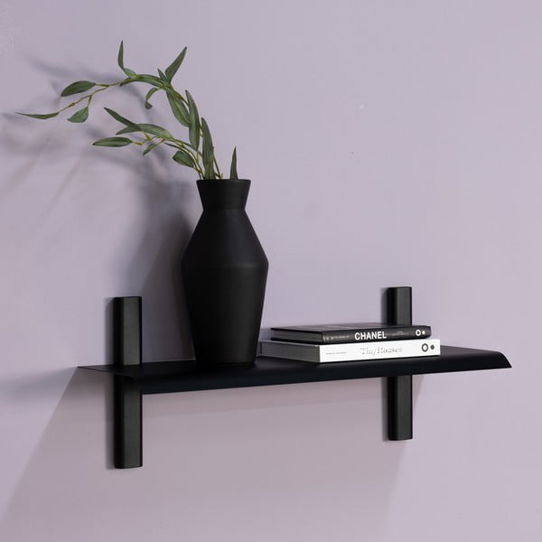 Čierna kovová polica 60 cm Hola – Spinder Design-image-1