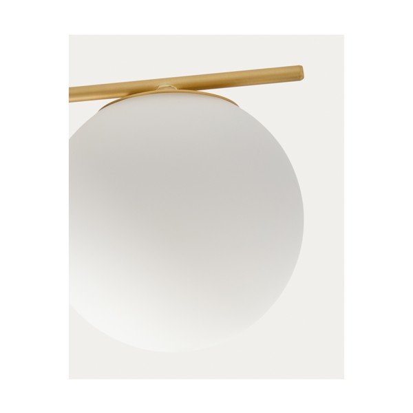 Biele/v zlatej farbe kovové stropné svietidlo so skleneným tienidlom ø 15 cm Brisia – Kave Home-image-4