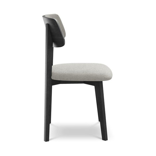 Svetlosivá jedálenská stolička z masívneho dreva Niu – Makamii-image-2