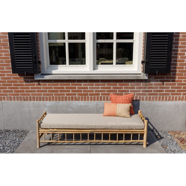 Drevená záhradná lavica v sivo-prírodnej farbe Tennis – Exotan-image-1