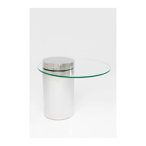 Konferenčný stolík zo skla a kovu Kare Design Duett, Ø 65 cm