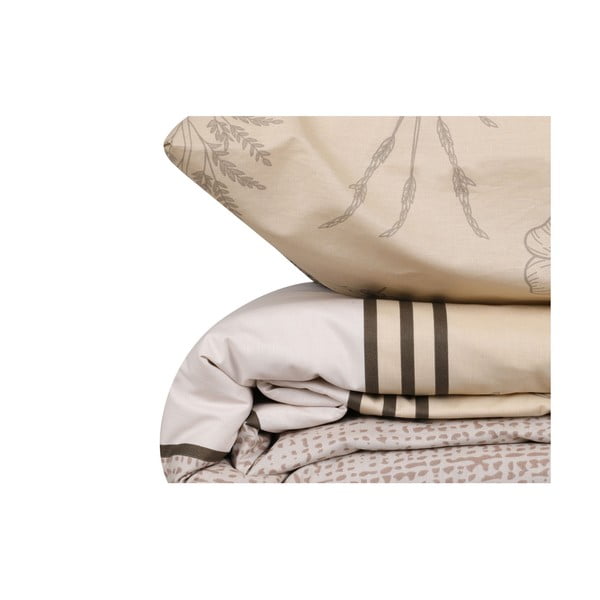 Béžové bavlnené obliečky na jednolôžko 140x200 cm Pine – Mijolnir-image-4