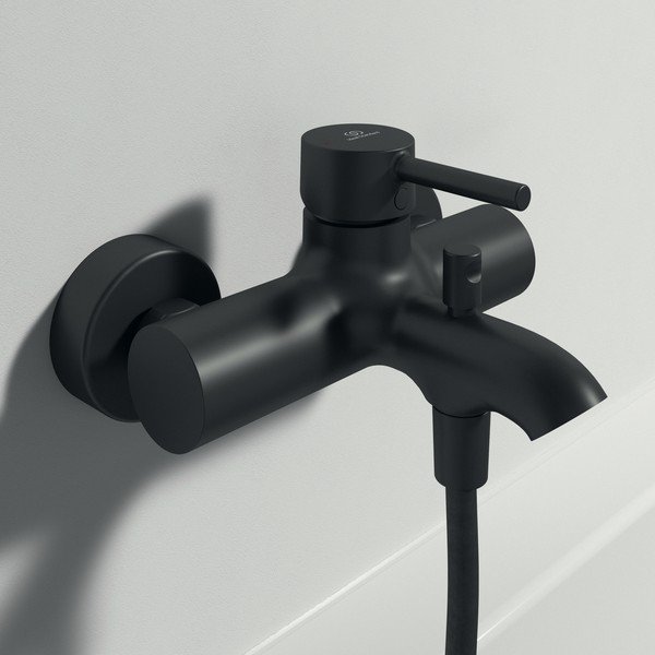 Matne čierna vaňová nástenná batéria Silk Black – Ideal Standard-image-1