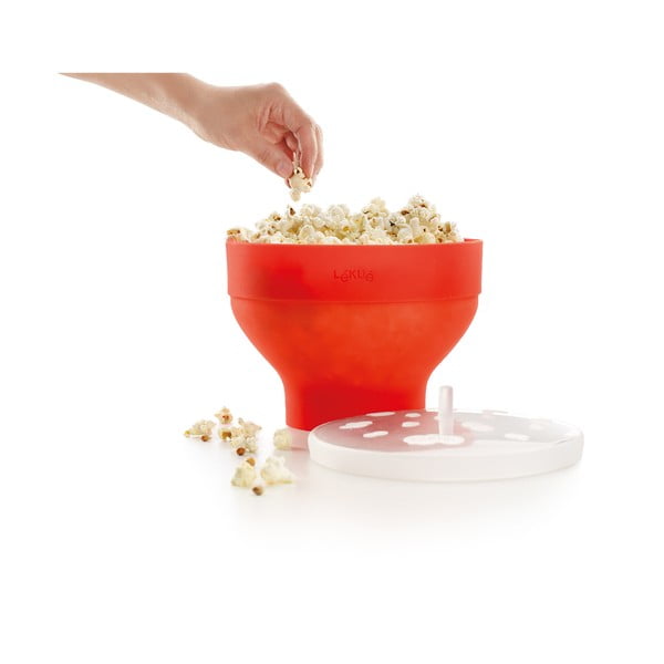 Oranžová silikónová miska na prípravu popcornu Lékué Popcorn
