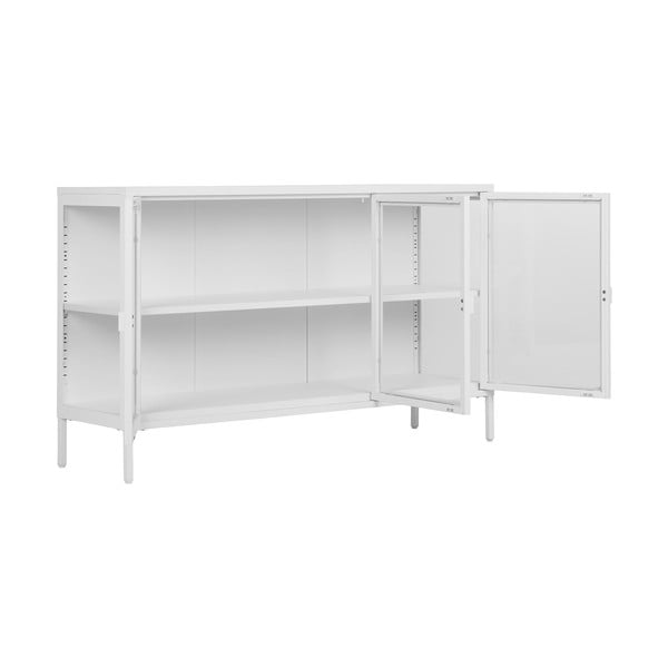 Biela kovová vitrína 140x85 cm Brisbane – House Nordic-image-2