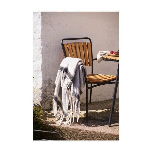 Sivá deka s prímesou vlny 130x170 cm Carmel – House Nordic-image-1