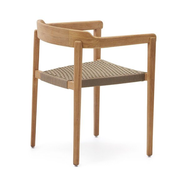 Drevená záhradná stolička v prírodnej farbe Icaro – Kave Home-image-4