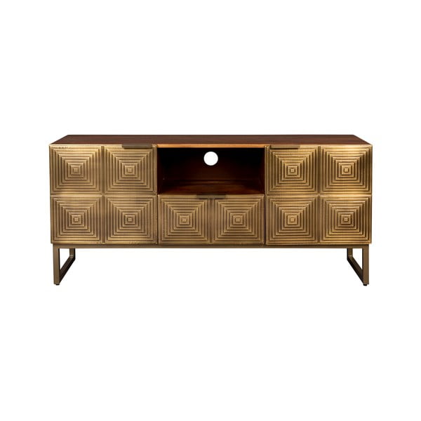 TV stolík z mangového dreva v zlatej farbe 40x60 cm Volan – Dutchbone