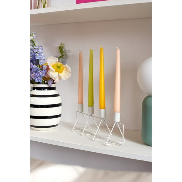 Biely svietnik na 4 sviečky PT LIVING, dĺžka 40 cm-image-2