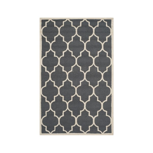 Tmavosivý vlnený koberec Safavieh Everly 152 × 243 cm