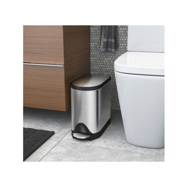 Strieborný matný pedálový kôš simplehuman Butterfly, 10 l-image-2