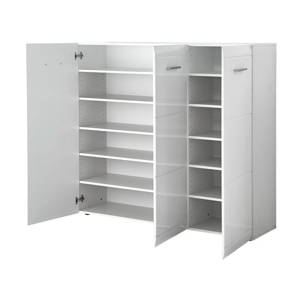 Biela skrinka na topánky Germania Adana, výška 120 cm-image-2