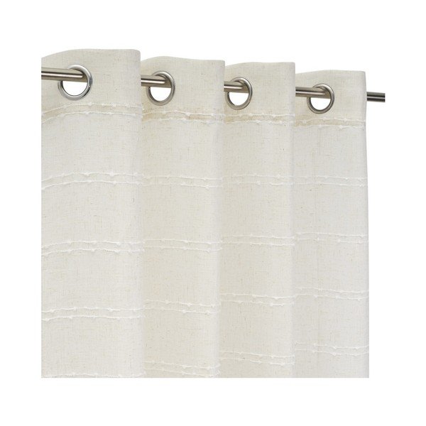 Bielo-béžový záves s prímesou ľanu 140x260 cm Nodes – Casa Selección-image-2