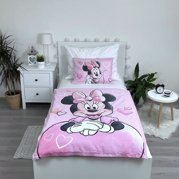 Bavlnené detské obliečky do postieľky 100x135 cm Minnie – Jerry Fabrics-image-1
