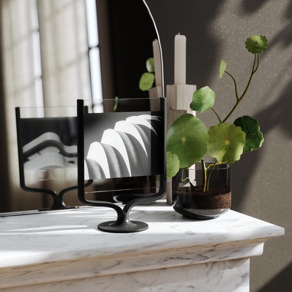 Čierny kovový stojací rámček 18x25 cm Wishbone – Umbra-image-1