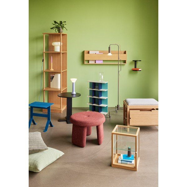 Okrúhly odkladací stolík v dekore duba ø 45 cm Koohi – Hübsch-image-3