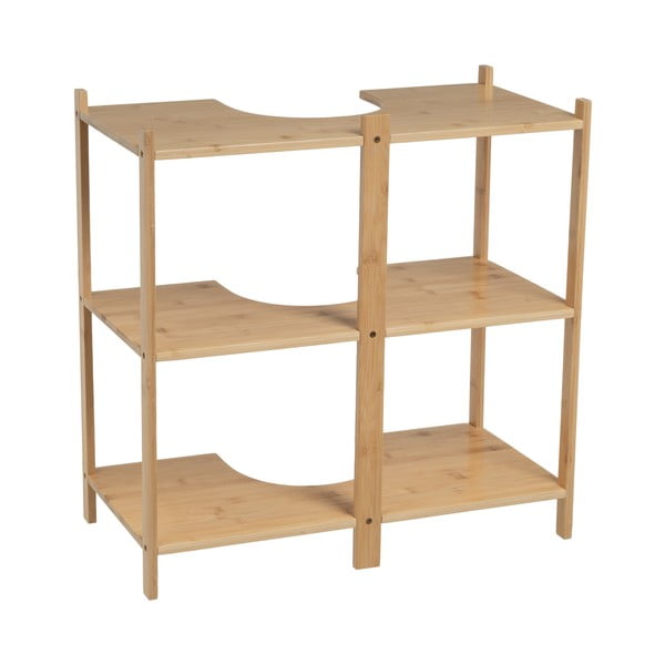 Bambusová skrinka pod umývadlo v prírodnej farbe 60x60 cm – Casa Selección