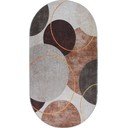 Umývateľný koberec v hnedo-krémovej farbe 80x120 cm Oval – Vitaus