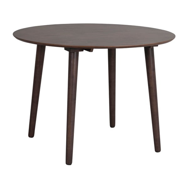 Hnedý jedálenský stôl z dreva kaučukovníka Rowico Lotte