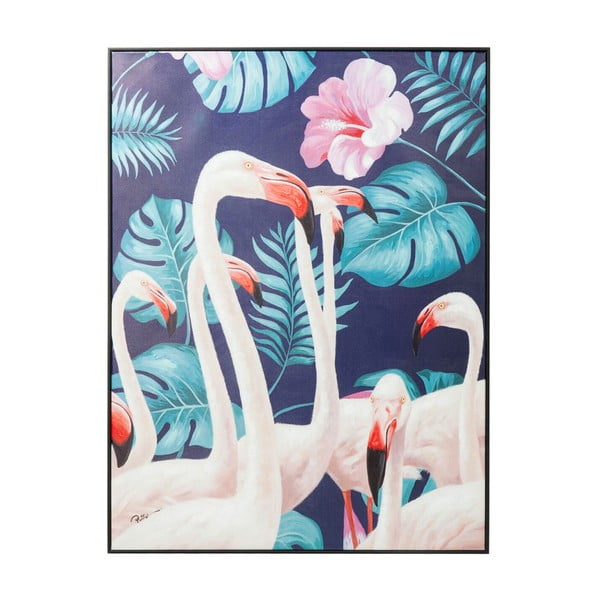 Obraz Kare Design Touched Flamingo, 122 × 92 cm