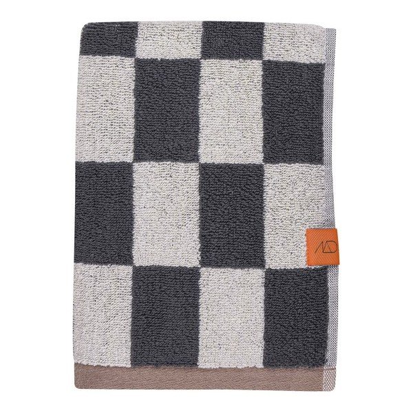 Antracitové/béžové froté uteráky v súprave 2 ks z bio bavlny 40x55 cm Retro – Mette Ditmer Denmark