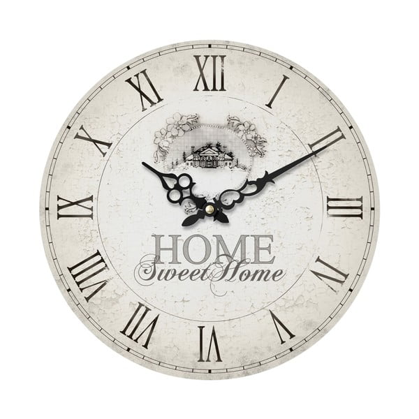 Svetlé nástenné hodiny Premier Housewares Home Sweet Home