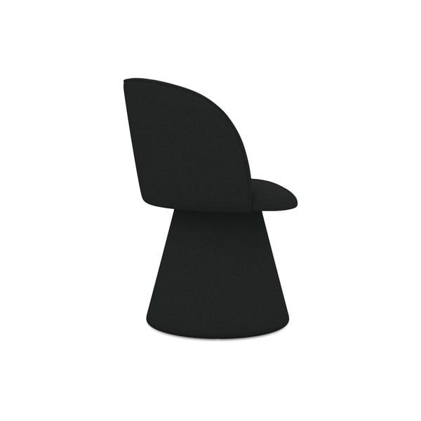 Čierne čalúnené jedálenské kreslo Maia – Makamii-image-2