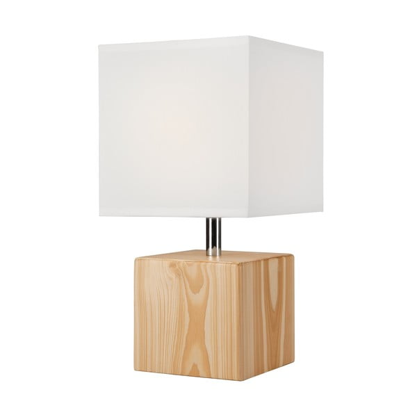 Svetlohnedá stolná lampa s textilným tienidlom, výška 29,5 cm Natura – LAMKUR