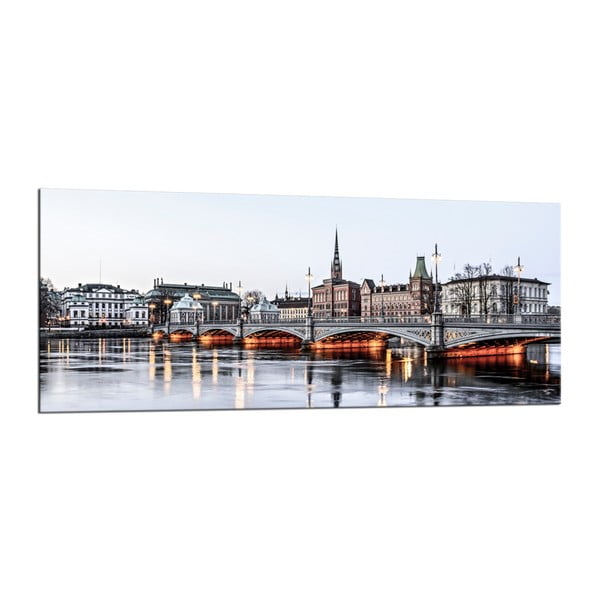Obraz Styler Glasspik City Stockholm, 50 × 125 cm
