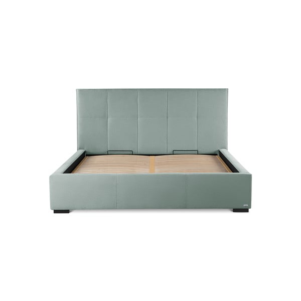 Mentolovozelená dvojlôžková posteľ s úložným priestorom Guy Laroche Home Allure, 180 × 200 cm