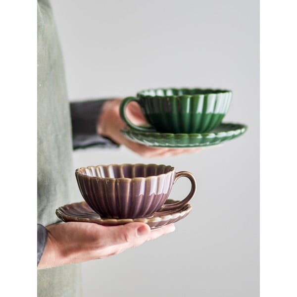 Fialová šálka na cappuccino z kameniny 220 ml Latina – Bloomingville-image-1