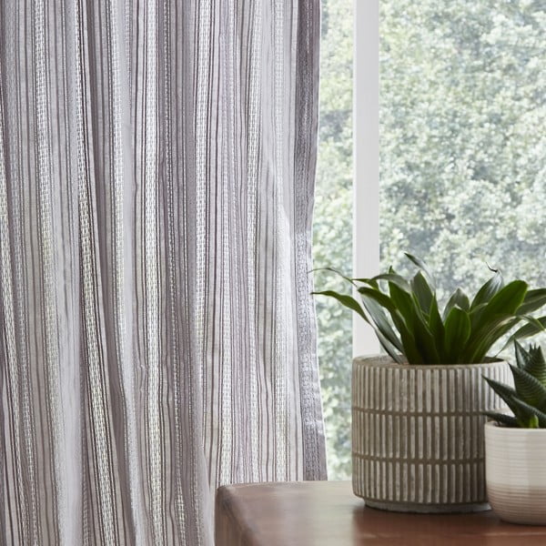 Sivá záclona 229x140 cm Zofia Broderie Anglaise - Pineapple Elephant-image-2