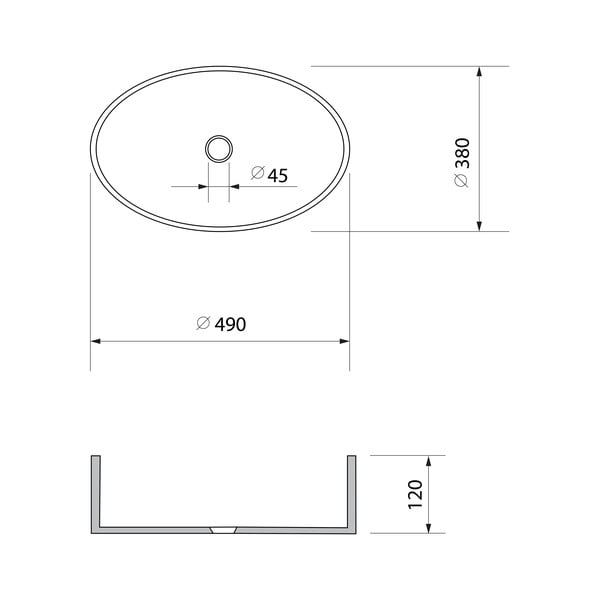 Čierne sklenené umývadlo 49x38 cm Nobal – Sapho-image-2