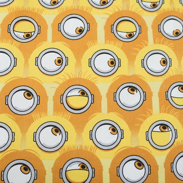 Žltá/sivá bavlnená detská obliečka na jednolôžko 140x200 cm Mimoni All for One – Jerry Fabrics-image-4