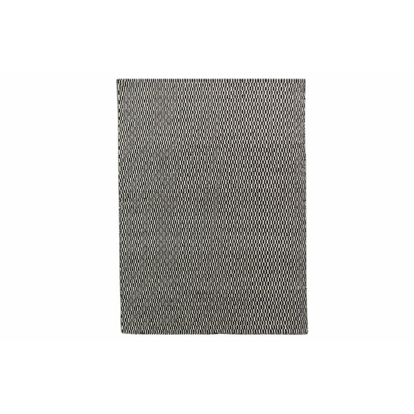 Vlnený koberec Flat, 160x230 cm, čierny