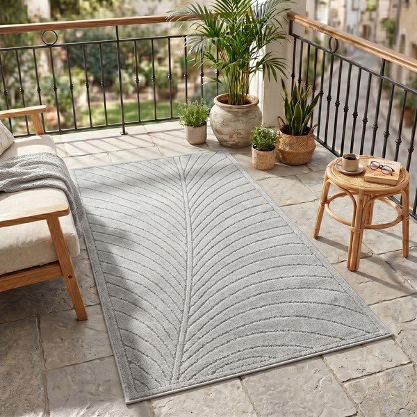 Vnútorný a vonkajší koberec v striebornej farbe 80x150 cm Nova 1204 – Ayyildiz Carpets-image-1