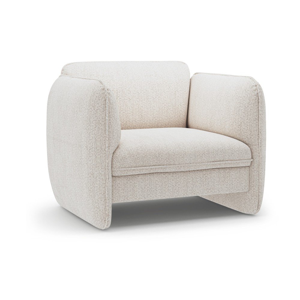 Krémovobiele ženilkové kreslo Georgia – Micadoni