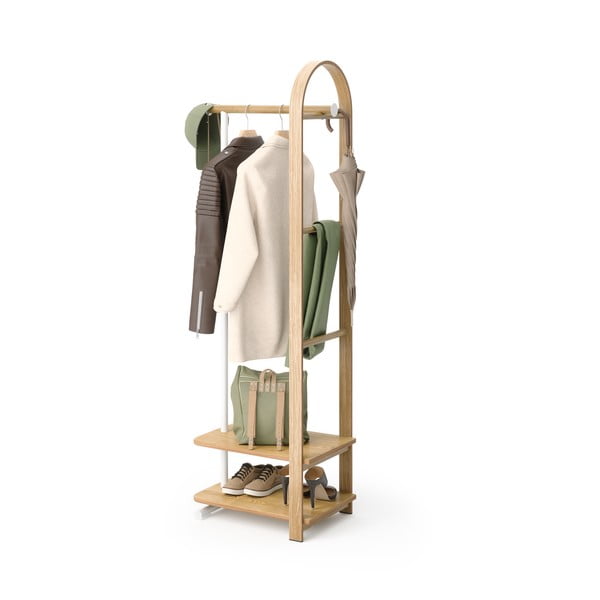 Predsieňová zostava z jaseňového dreva v prírodnej farbe 37x167x54 cm Bellwood – Umbra-image-4