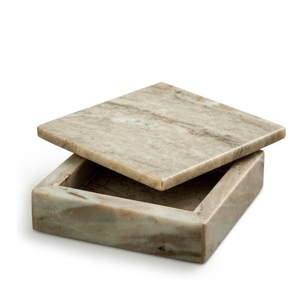 Hnedý mramorový úložný box NORDSTJERNE, 10 x 10 cm
