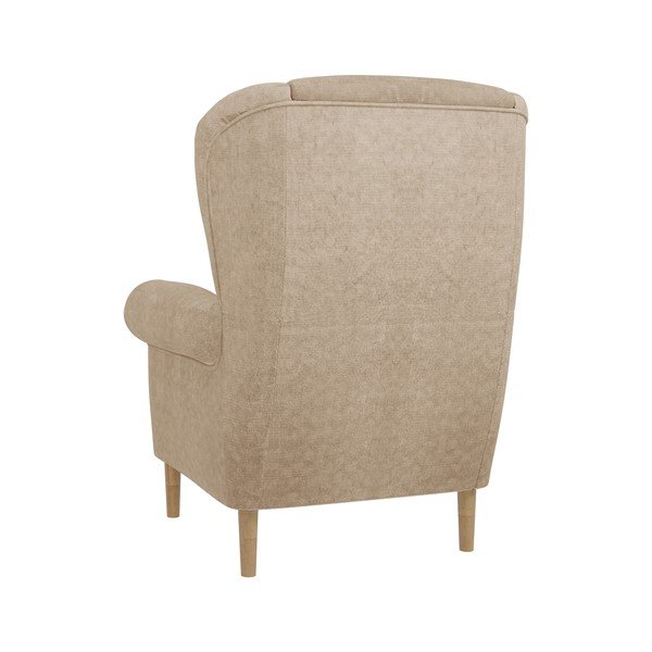 Svetlohnedé kreslo ušiak Swan – Ropez-image-2