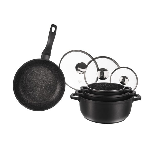 4-dielna súprava riadu s 3 sklenenými pokrievkami Orion Grande-image-3