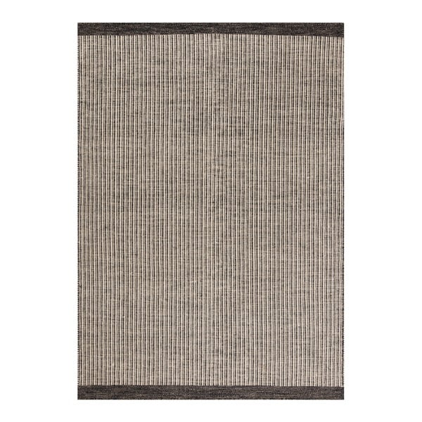Sivý ručne tkaný vlnený koberec Linie Design Newham, 140 x 200 cm